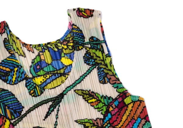 PLEATS PLEASE Botanical Printed Sleeveless Dress K-162573_005