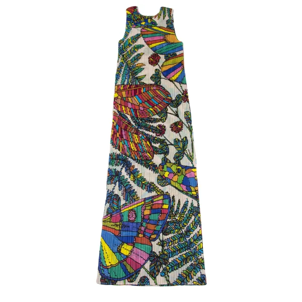 PLEATS PLEASE Botanical Printed Sleeveless Dress K-162573_008