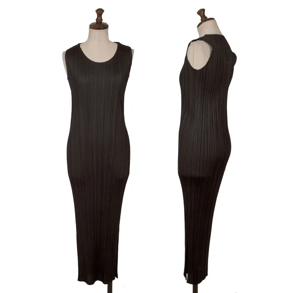 PLEATS PLEASE Sleeveless Maxi Dress Black 1 K-162574_001