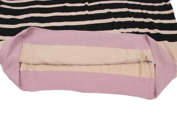TSUMORI CHISATO Open-shoulder Stripe Flare Knit Sweater K-162576_011
