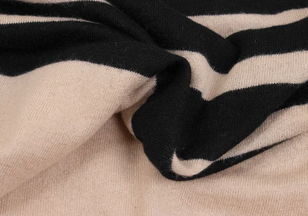 TSUMORI CHISATO Open-shoulder Stripe Flare Knit Sweater K-162576_014