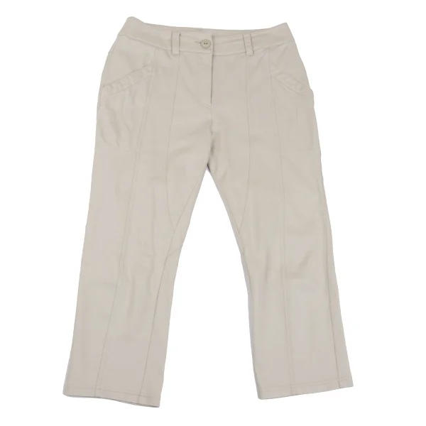 HIROKO BIS Cotton Blended Cropped Pants Beige 9 K-162578_001