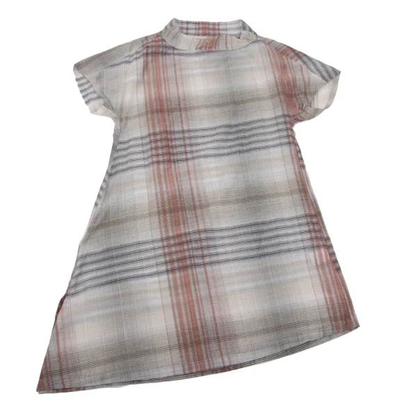 SENSOUNICO io comme io Sheer Checker Asymmetry Skirt K-162579_002
