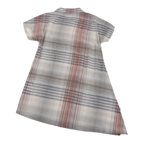 SENSOUNICO io comme io Sheer Checker Asymmetry Skirt K-162579_008