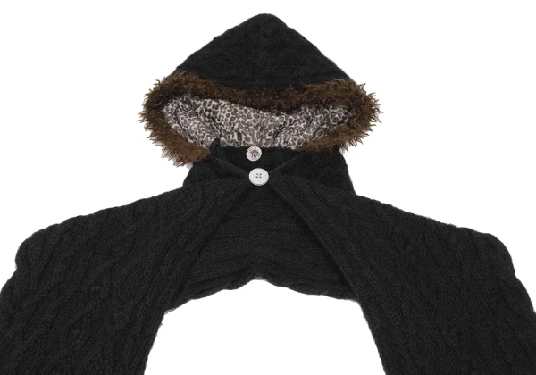 sunao kuwahara Faux Fur Hooded Scarf K-162584_003