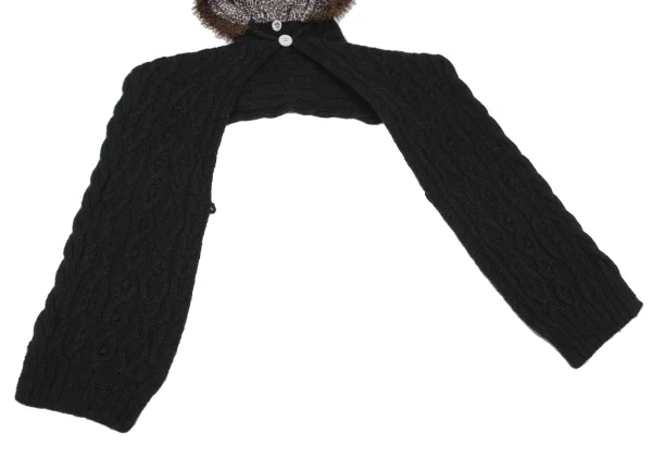 sunao kuwahara Faux Fur Hooded Scarf K-162584_007