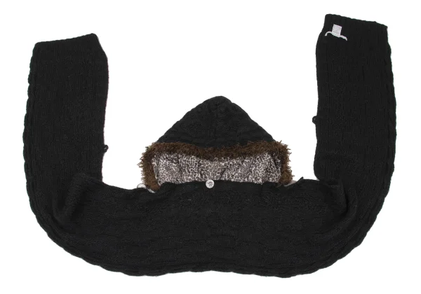 sunao kuwahara Faux Fur Hooded Scarf K-162584_009