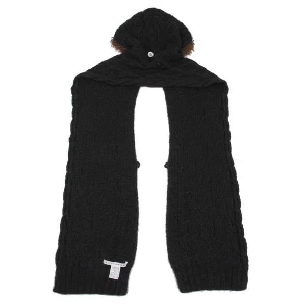sunao kuwahara Faux Fur Hooded Scarf K-162584_010