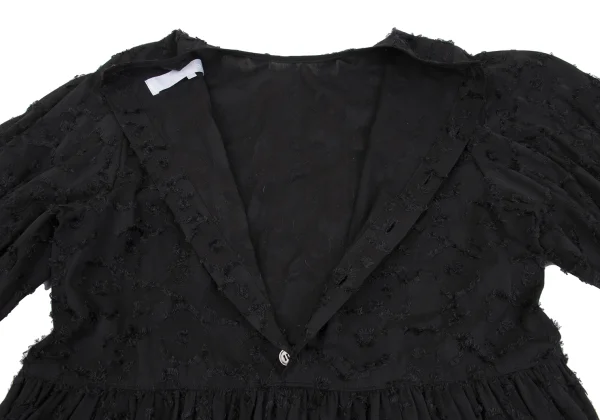 tao Fringe Jacquard Back Open Dress K-162585_012