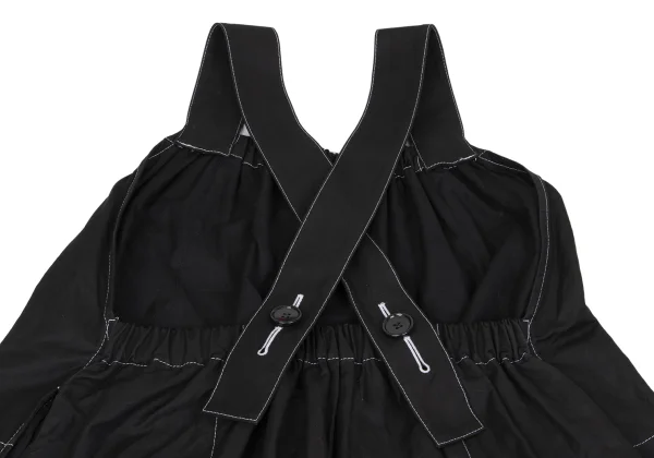 tao White Stitched Dropped Crotch Overalls K-162586_008