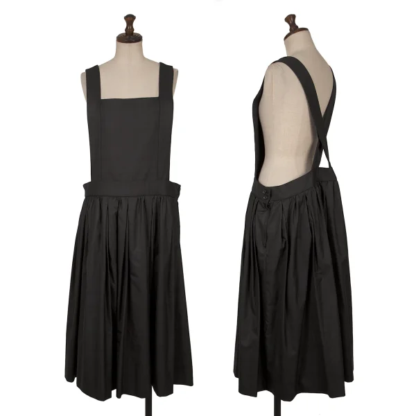 BLACK COMME des GARCONS Shadow Check Apron Dress Charcoal L K-162590_001