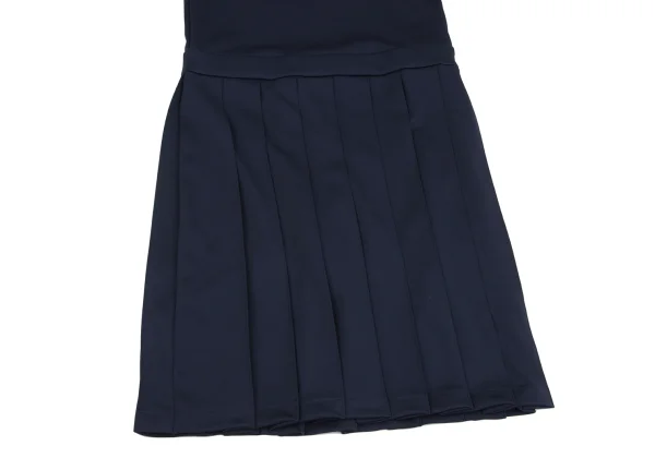 COMME des GARCONS GIRL Poly Round Collar Pleated Polo Shirt Dress K-162591_009
