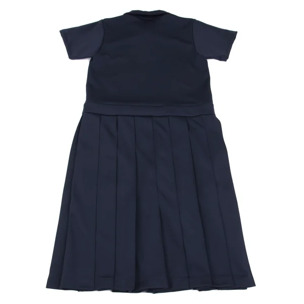 COMME des GARCONS GIRL Poly Round Collar Pleated Polo Shirt Dress K-162591_011