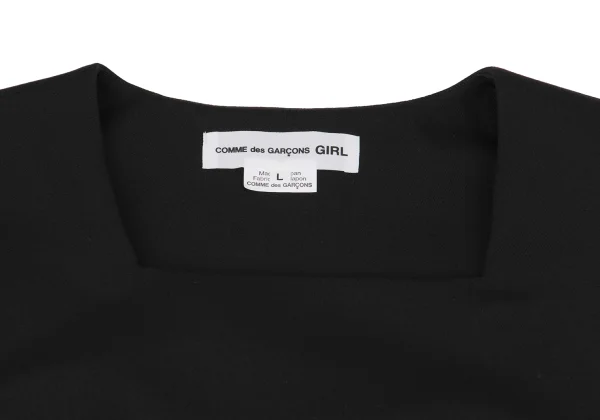 COMME des GARCONS GIRL Square Neck Pleats Belted Sleeveless Dress K-162592_004