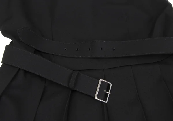 COMME des GARCONS GIRL Square Neck Pleats Belted Sleeveless Dress K-162592_006