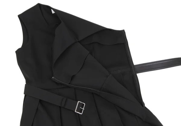 COMME des GARCONS GIRL Square Neck Pleats Belted Sleeveless Dress K-162592_007
