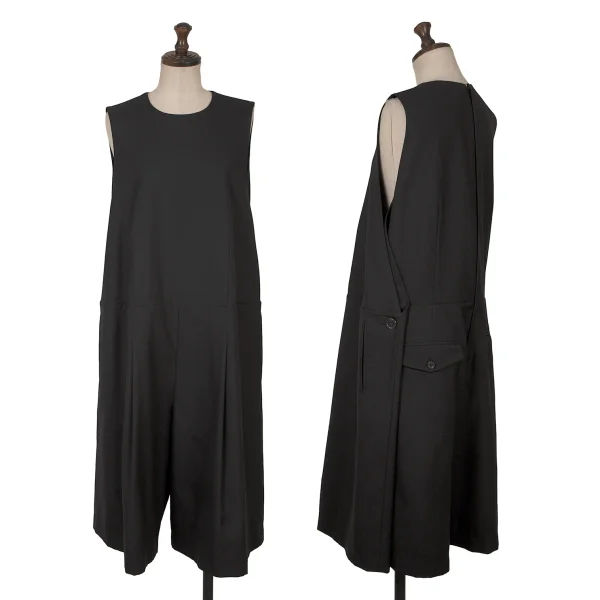 noir kei ninomiya Wool Gabardine Wide Overalls Black M K-162593_001
