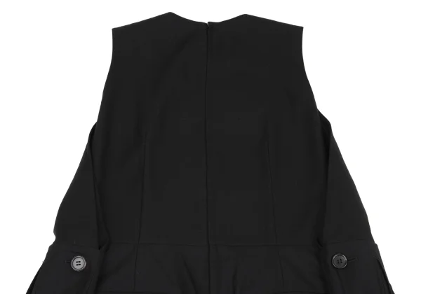 noir kei ninomiya Wool Gabardine Wide Overalls K-162593_015