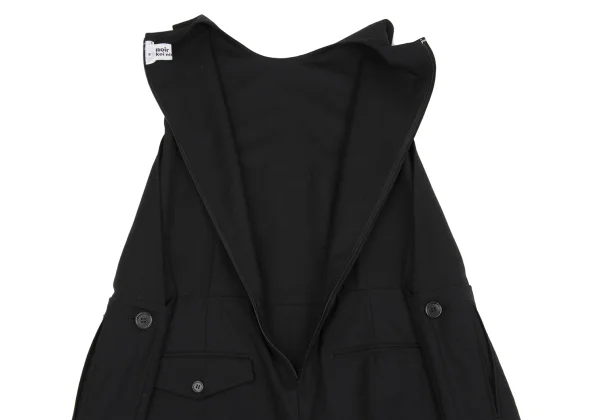 noir kei ninomiya Wool Gabardine Wide Overalls K-162593_016