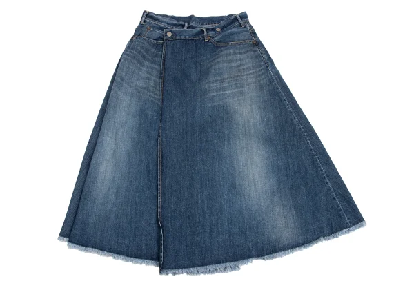 45rpm 45R Cutting Hem Wrap Denim Skirt K-162596_002