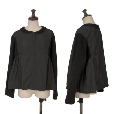 TOKUKO 1er VOL Switching  Round Collar Jacket