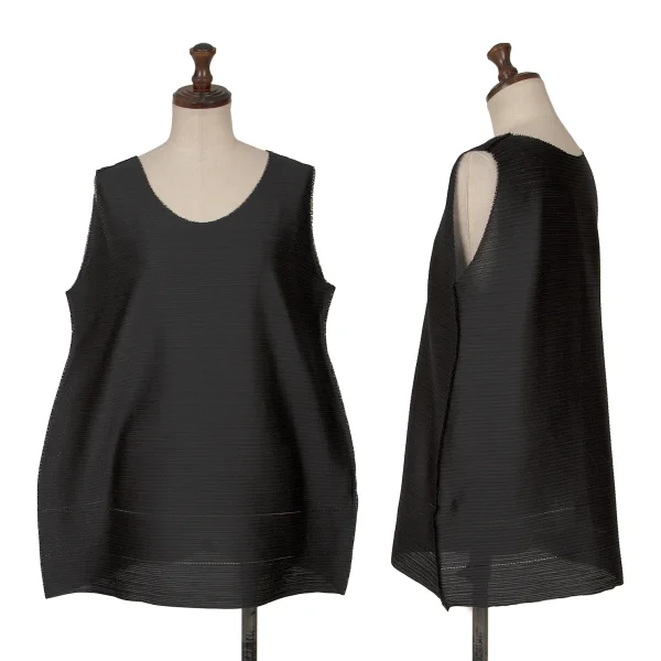 ISSEY MIYAKE me A-POC INSIDE Pleats Flare Sleeveless Top Black F K-162605_001