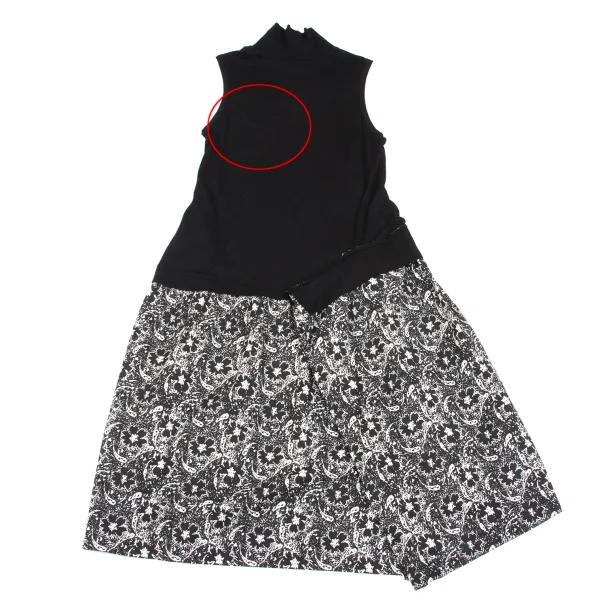 Ground Y Floral Pigment Printed High Neck Sleeveless Dress K-162609_012