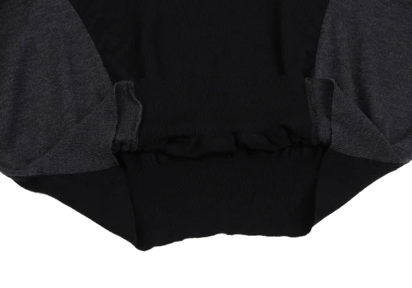 RISMAT by Y's Wool Bicolor Layered Sleeve V-neck Knit K-162611_009