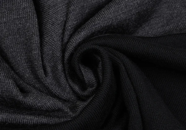 RISMAT by Y's Wool Bicolor Layered Sleeve V-neck Knit K-162611_011