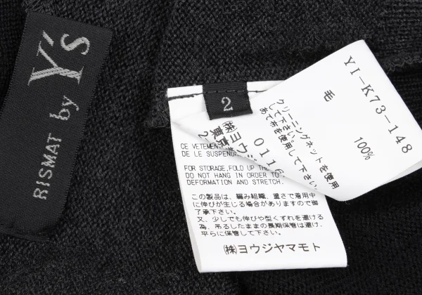 RISMAT by Y's Wool Bicolor Layered Sleeve V-neck Knit K-162611_013