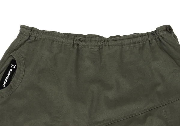 Y's BORN PRODUCT Asymmetrical Cotton Twill Dropped Crotch Pants K-162614_004