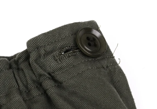 Y's BORN PRODUCT Asymmetrical Cotton Twill Dropped Crotch Pants K-162614_005