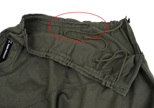 Y's BORN PRODUCT Asymmetrical Cotton Twill Dropped Crotch Pants K-162614_007