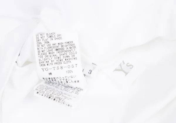 Y's Hem Stitch Logo T-shirt K-162616_014