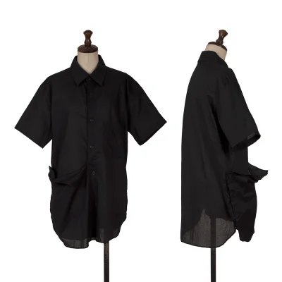 Y's Side Button Asymmetry Short Sleeve Shirt