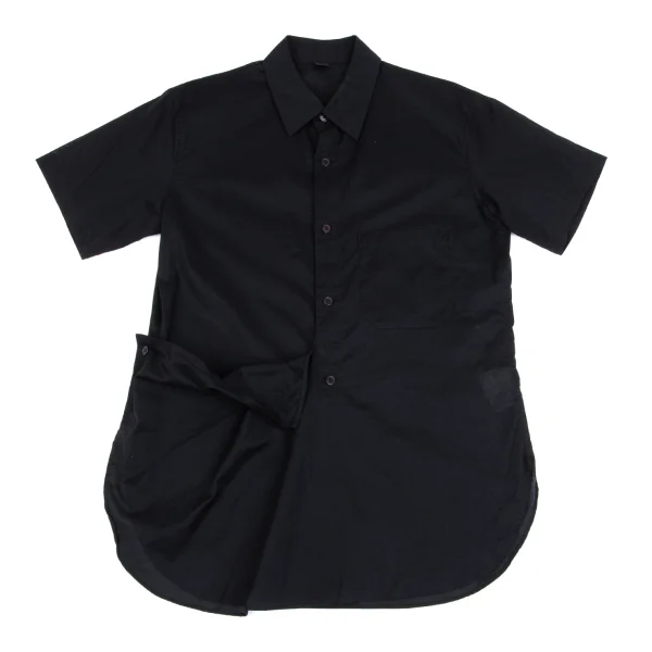 Y's Side Button Asymmetry Short Sleeve Shirt K-162618_002