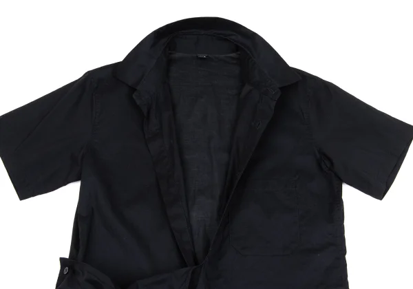 Y's Side Button Asymmetry Short Sleeve Shirt K-162618_007