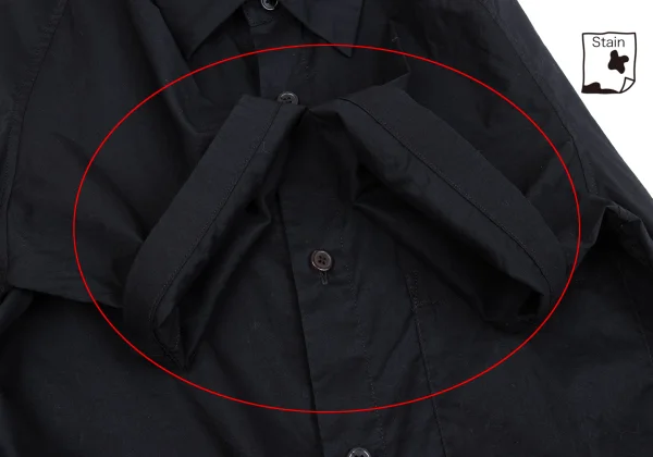 Y's Side Button Asymmetry Short Sleeve Shirt K-162618_010