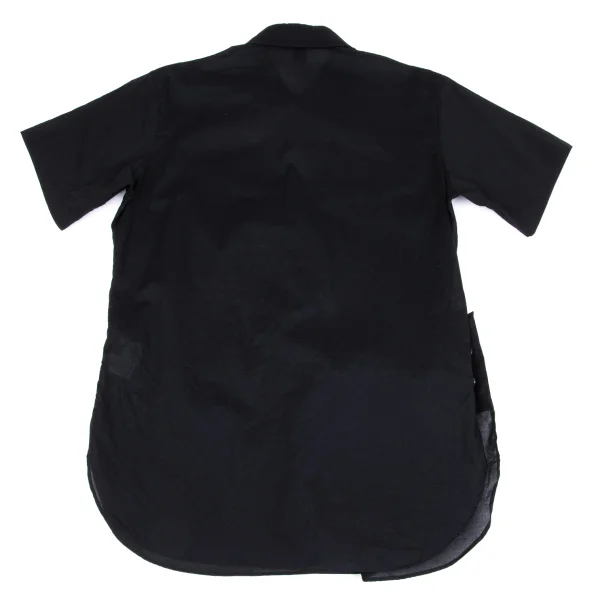 Y's Side Button Asymmetry Short Sleeve Shirt K-162618_016