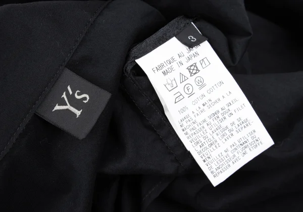 Y's Side Button Asymmetry Short Sleeve Shirt K-162618_019