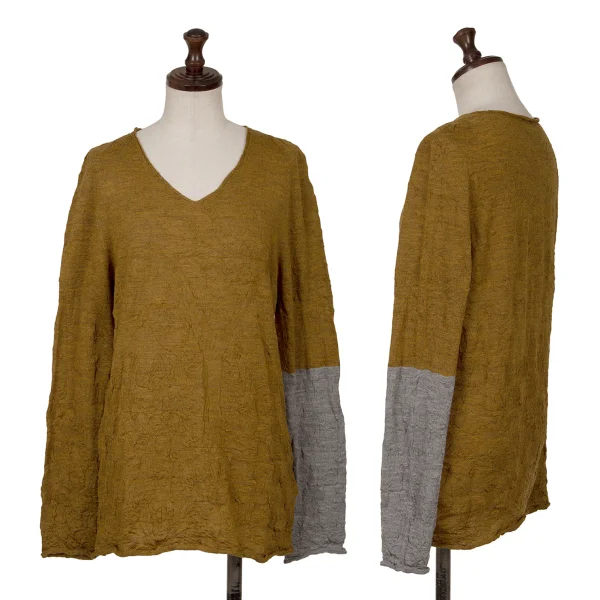 Y's Wool Alphabet Dot Jacquard Washer Knit Beige,Grey 2 K-162619_001