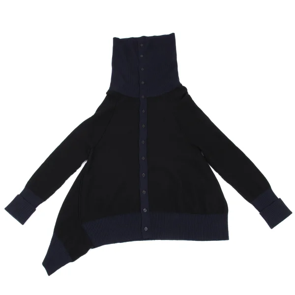 Y's Wool Turtle Neck Knit Cardigan K-162621_002