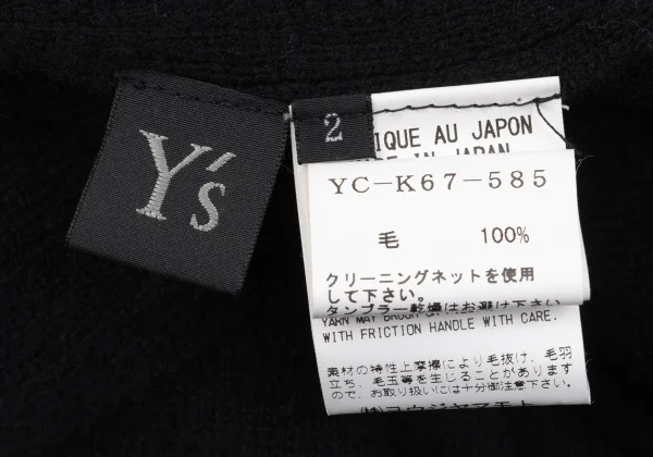 Y's Wool Turtle Neck Knit Cardigan K-162621_016