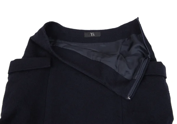 Y's Wool Flap Pocket Dropped Crotch Pants K-162622_005