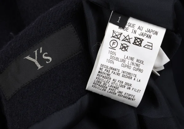 Y's Wool Flap Pocket Dropped Crotch Pants K-162622_011