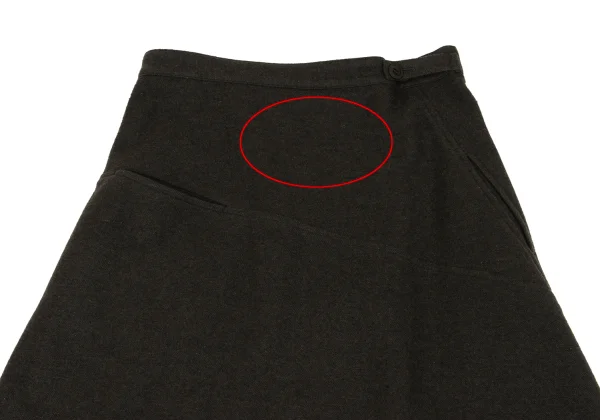 Y's Wool Switching Dropped Crotch Pants K-162623_010