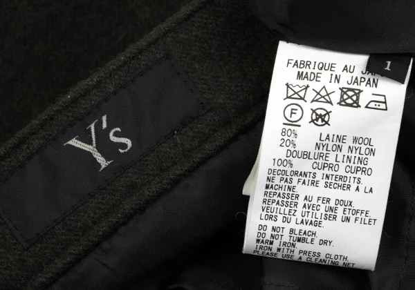 Y's Wool Switching Dropped Crotch Pants K-162623_016