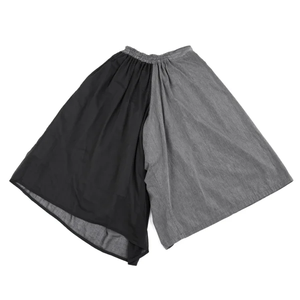 Y's Layered Asymmetry Wide Pants Grey 1 K-162624_001