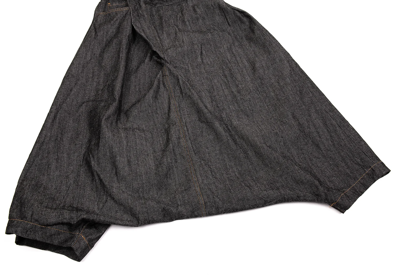 Y's ワイズ 美品 カットアウト サルエルパンツ グレー1 ワイズY's コットンデニム吊りサルエルパンツ グレー1 (K-162627