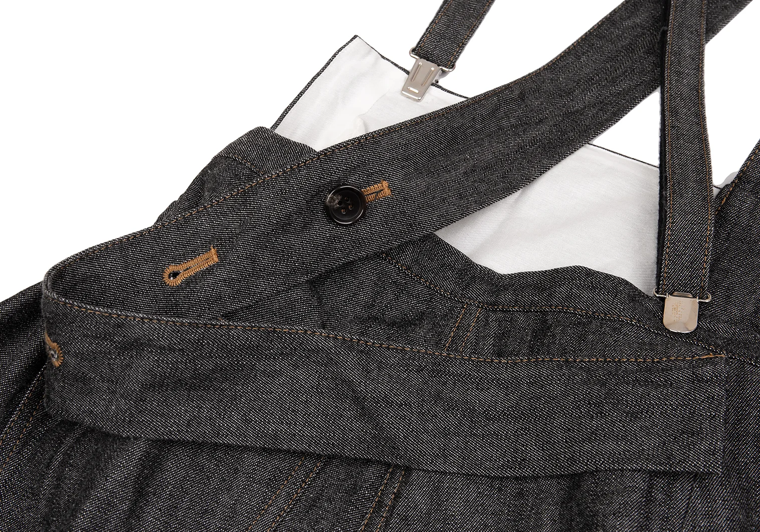 ワイズY's コットンデニム吊りサルエルパンツ グレー1 (K-162627